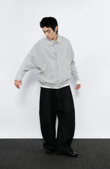 7440 37 1 Grid Check Batwing Sleeves Shirt