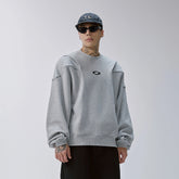 F2CE Pleated Panel Logo Embroidery Sweatshirt