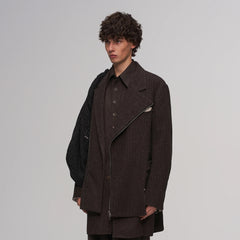 ILNya Nieternite Nifutur Wool-Blend Layered Sash Panel Blazer
