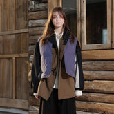 ERROR CODE ROBOT Contrast Waterproof Windbreaker with Detachable Down Vest
