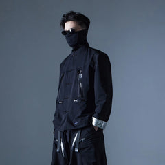 SILENSTORM Multi-Pockets Mandarin Waterproof Jacket