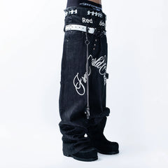 FVVO Skeleton Hand & Spikes Leather Belt
