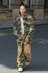 STEEPC Camo Pearl-Studded Patch Utility Jacket