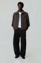 OPICLOTH Classic Washed Panel Straight-Leg Jeans