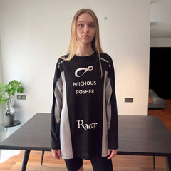 MIICHOUS Contrast Spliced Racing UV Protection Long-Sleeve Tee