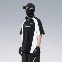 SILENSTORM Contrast Panelled Moisture-Wicking Graphic T-Shirt