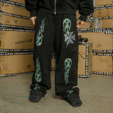 BLACK8MOB Flame Graphics Sweatpants