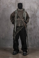 UNDERWATER Distressed Wanderer Patchwork Padded Jacket