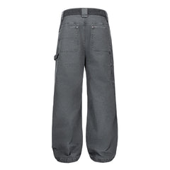 ESAIAS Claw Washed Panel Straight-Leg Pants