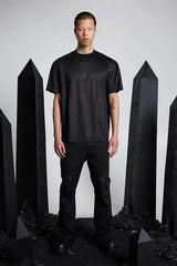 SSIN7 Suede Arc Spliced T-Shirt