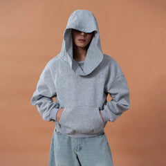 CLP Oversized Cowl-Hood Pearl-Stud Hoodie