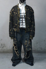 LUUUCAM Classic Camo Bomber Jacket