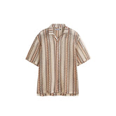 ME DA IGUAL Geometric Ripple Crochet Half Shirt