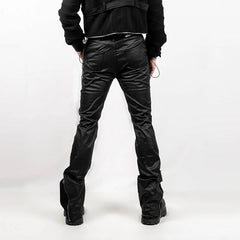 INSIDE OUT Rivet Patchwork Zippered Pants