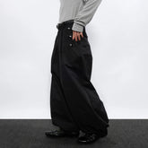 7440 37 1 Side-Button Drawcord Balloon Pants