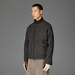 CATSSTAC Wool-Blend Tweed Embroidered Zip Jacket