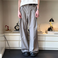 KREATE Inverted Pleats Wide-Leg Trousers
