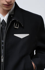 FACEONLAB Cropped Harrington Zip Jacket Black