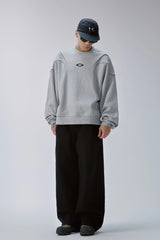 F2CE Pleated Panel Logo Embroidery Sweatshirt