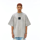VANN VALRENCE Washed Studded Box Patch T-Shirt