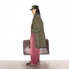 TRECLUB Retro Faux Fur Lining Oversized Parka