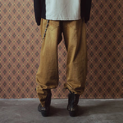 RICHILL Washed Slogan Embroidery Dual-Button Jeans
