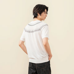 MOITIEDEPETALE Fair Isle Jacquard Tee