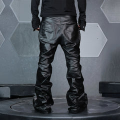 SSIN7 Waxed Paneled Flared Jeans