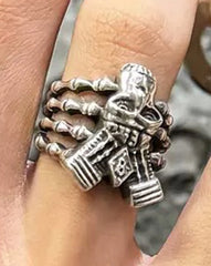 ILLUSORY Demon Skull Finger Skeleton Ring