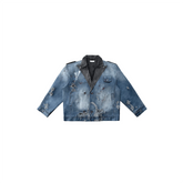 TECNINEGROUP Distressed Grunge Denim Jacket