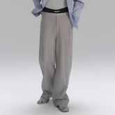 TIWILLTANG Satin Wide-Leg Drape Trousers