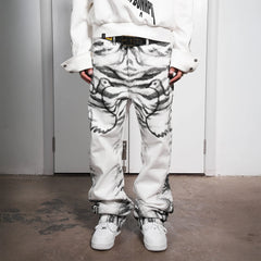 VINKID Tiger Camo Peace Dove Straight-Leg Pants