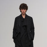 ILNya Nieternite Nifutur Deconstructed Detachable Plaid Blazer