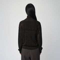 OPICLOTH Slouchy Open-Knit Cardigan