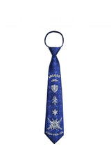 FACEONLAB Jacquard Military Crest Zip Tie Blue