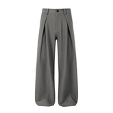 OKAYTHXBYE Pleated Shadow-Stripe Oversized Pants
