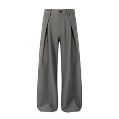 OKAYTHXBYE Pleated Shadow-Stripe Oversized Pants