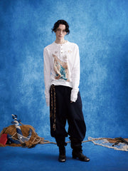 OIPWORD Treasure Map Henley Long-Sleeve Tee