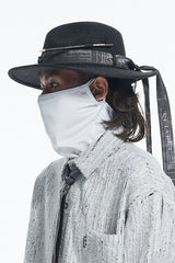 RELABEL Wool Felt Detachable Silk-Scarf Fedora Hat