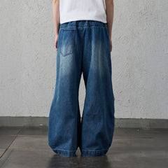 ORGANIC EMOTION Faded Wash Padded-Knee Jeans