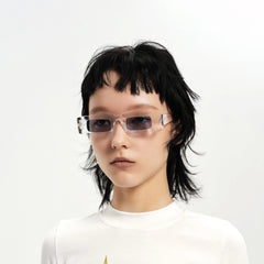 DAMAGE ASIA OPTICALS The Square Bold Frame Sunglasses