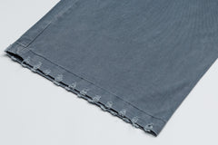 OVDY Layered-Waist Distressed Straight-Leg Pants