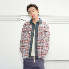 KREATE Denim Spliced Macarons Jacket