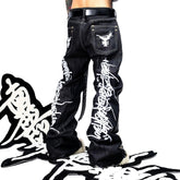 FVVO Selvedge Embroidered Double-Knee Raw Denim Pants