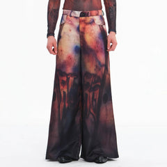 EMBRYO Bruised Stain Wide-Leg Pants