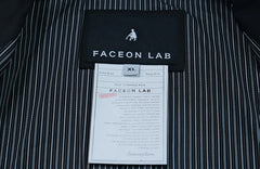 FACEONLAB Stand-Collar Metal-Shoulder Blazer Black