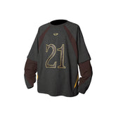 RELABEL No.21 Spliced Layered Long-Sleeve Tee