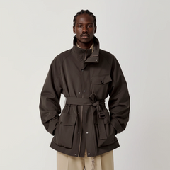OPICLOTH Multi-Pockets Cinchable Utility Jacket