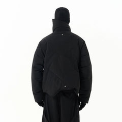 7440 37 1 Asymmetrical Zip High Neck Jacket
