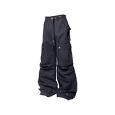 RELABEL Multi-Pocket Oversized Workwear Cargo Pants Dark Gray